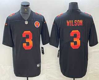 Men's Pittsburgh Steelers #3 Russell Wilson Black Red Orange Stripe Vapor Limited Nike NFL Jersey Dzhi,We sell and wholesale Men's Pittsburgh Steelers #3 Russell Wilson Black Red Orange Stripe Vapor Limited Nike NFL Jersey Dzhi on line form chian!